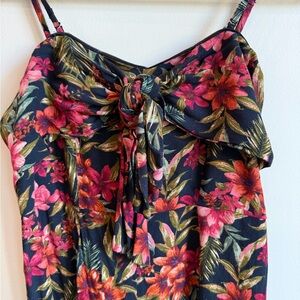 American Eagle Jumpsuit Floral Vacation Outfit Tropical Print